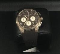 PORSCHE DESIGN P6620 M11 WATCH, 100M WATER RESISTANT, DARK BROWN RUBBER STRAP, S/N 256-038Condition: NewBox: With BoxPapers: Manual Included<br />