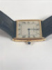 CARTIER RECTANGULAR TANK MECANIQUE WOMEN'S WATCH, 18K, LEATHER STRAP, MODEL: 2027, S/N 896041 - New, With Box, No Papers<br /> - 18