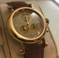 CARTIER QUARTZ WOMEN'S WATCH, 18K, 30M WATER RESISTANT, LEATHER STRAP, MODEL: 1400 0 - New, With Box, No Papers<br />