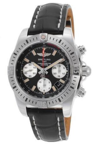 Breitling Men's Chronomat 41 Airborne Auto Chrono Ltd. Ed. Black Crocodile SS - BREITLING-AB01442J-BD26LS - New, With Box, Manual and Papers Included<br />