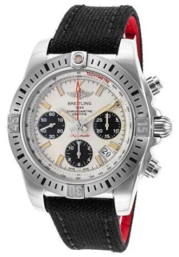 Breitling Men's Chronomat Ltd. Ed. Automatic Chronograph Black Canvas Beige Dial - BREITLING-AB01442J-G787MS - New, With Box, Manual and Papers Included<br />