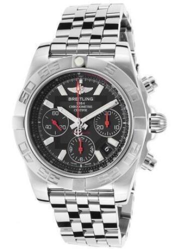 Breitling Men's Chronomat 41 Automatic Stainless Steel Black Dial - BREITLING-AB014112-BB47 - New, With Box, Manual and Papers Included<br />