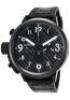 U-Boat Men's Flightdeck Auto Chron Black Alligator &amp; Rubber Silver-Tone Hand - UBOAT-7118 - New, With Box, Manual Included<br /> - 2