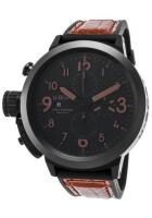 U-Boat Men's Flightdeck Auto Chrono Brown Alligator &amp; Black Rubber Black Dial - UBOAT-7094 - New, With Box, Manual Included<br />