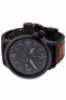 U-Boat Men's Flightdeck Auto Chrono Brown Alligator &amp; Black Rubber Black Dial - UBOAT-7094 - New, With Box, Manual Included<br /> - 3