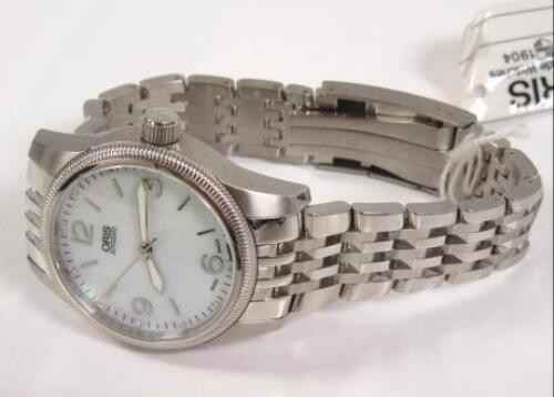 ORIS AUTOMATIC BIG CROWN WOMEN'S WATCH, WITH 13 DIAMONDS, CUT 8/8, WEIGHT 0.0620, COLOR G, CLARITY Si 2, FRONT SAPPHIRE CRYSTAL, 100M WATER RESISTANT, - Store Display, With Box, Manual &amp; Registration Card Included<br />